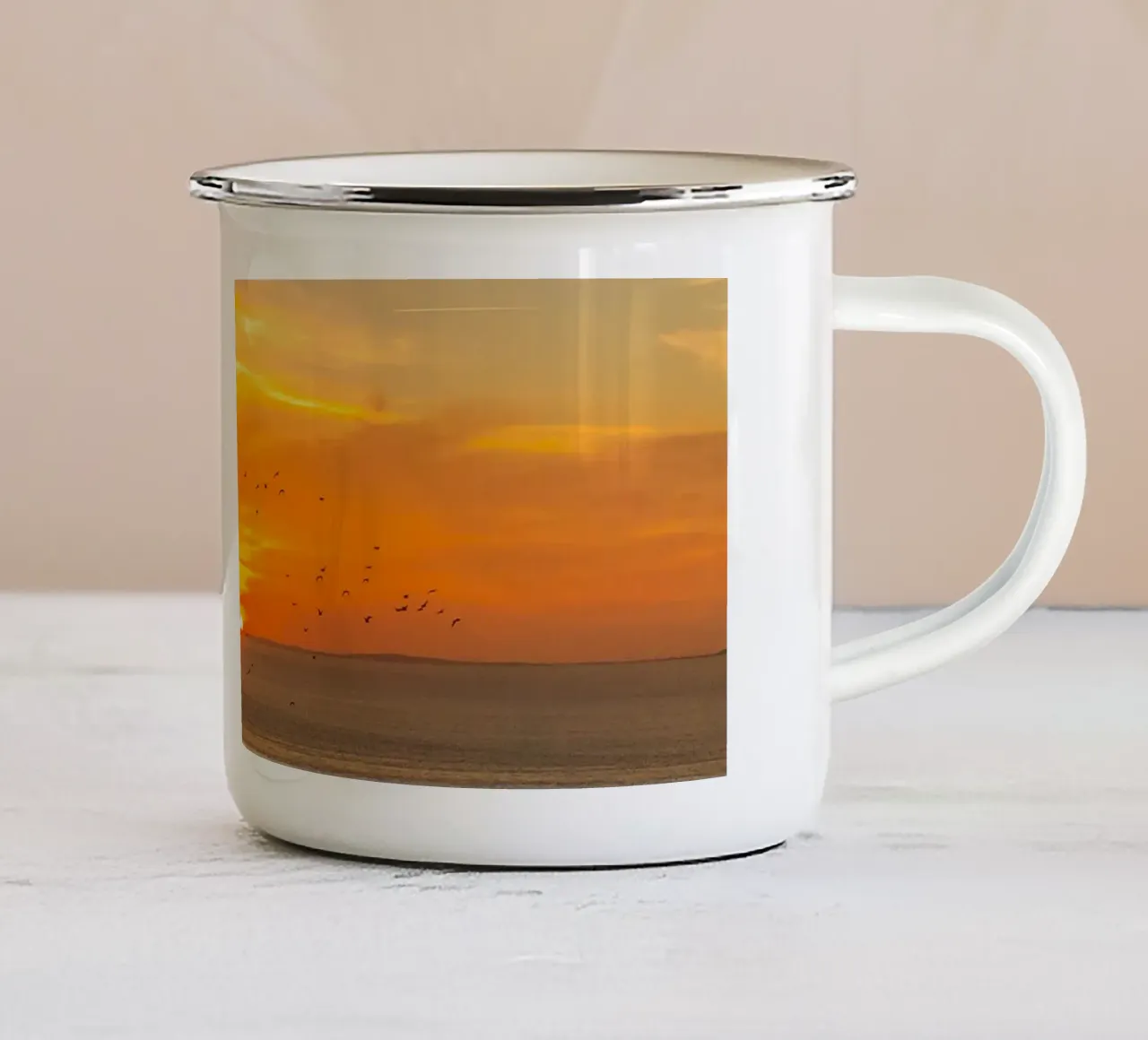 Sunset Coast tazza in smalto da Stay Positive Design