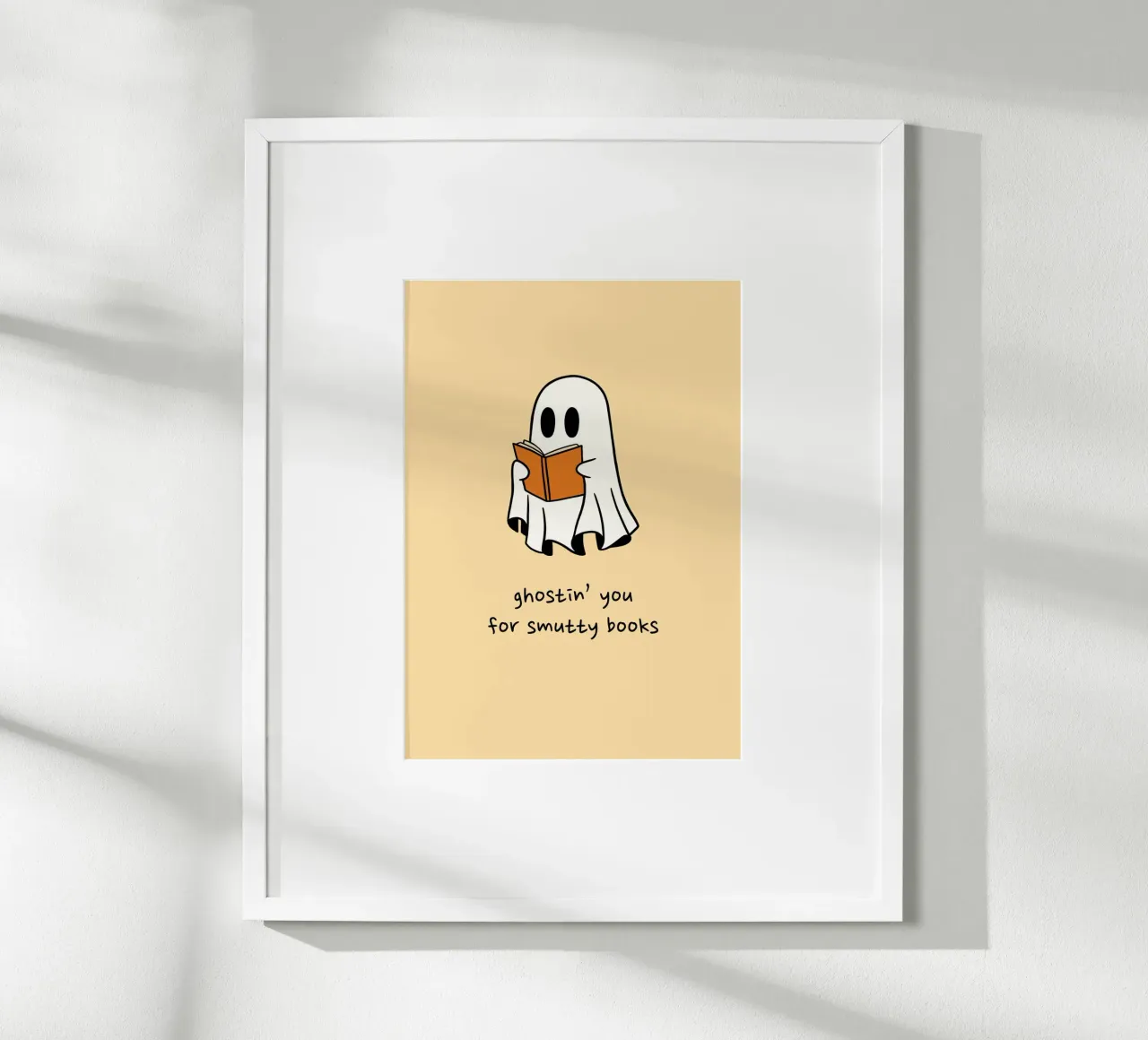 "Ghostin' You for Smutty Books" - Funny Ghost Art Print poster de vintagepod
