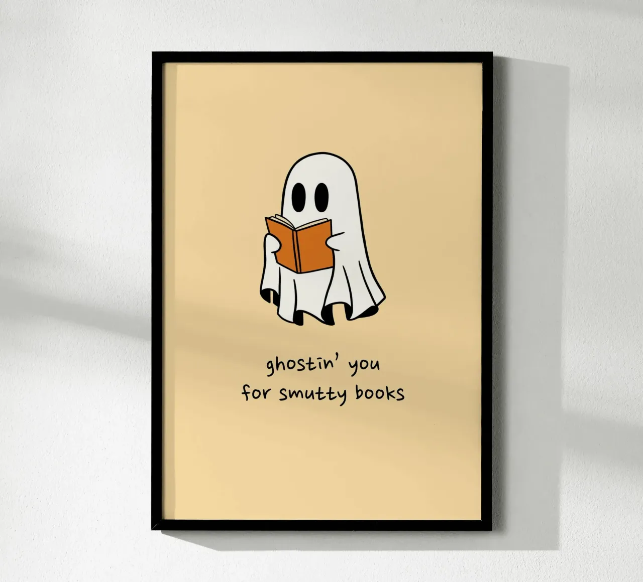 "Ghostin' You for Smutty Books" - Funny Ghost Art Print poster de vintagepod