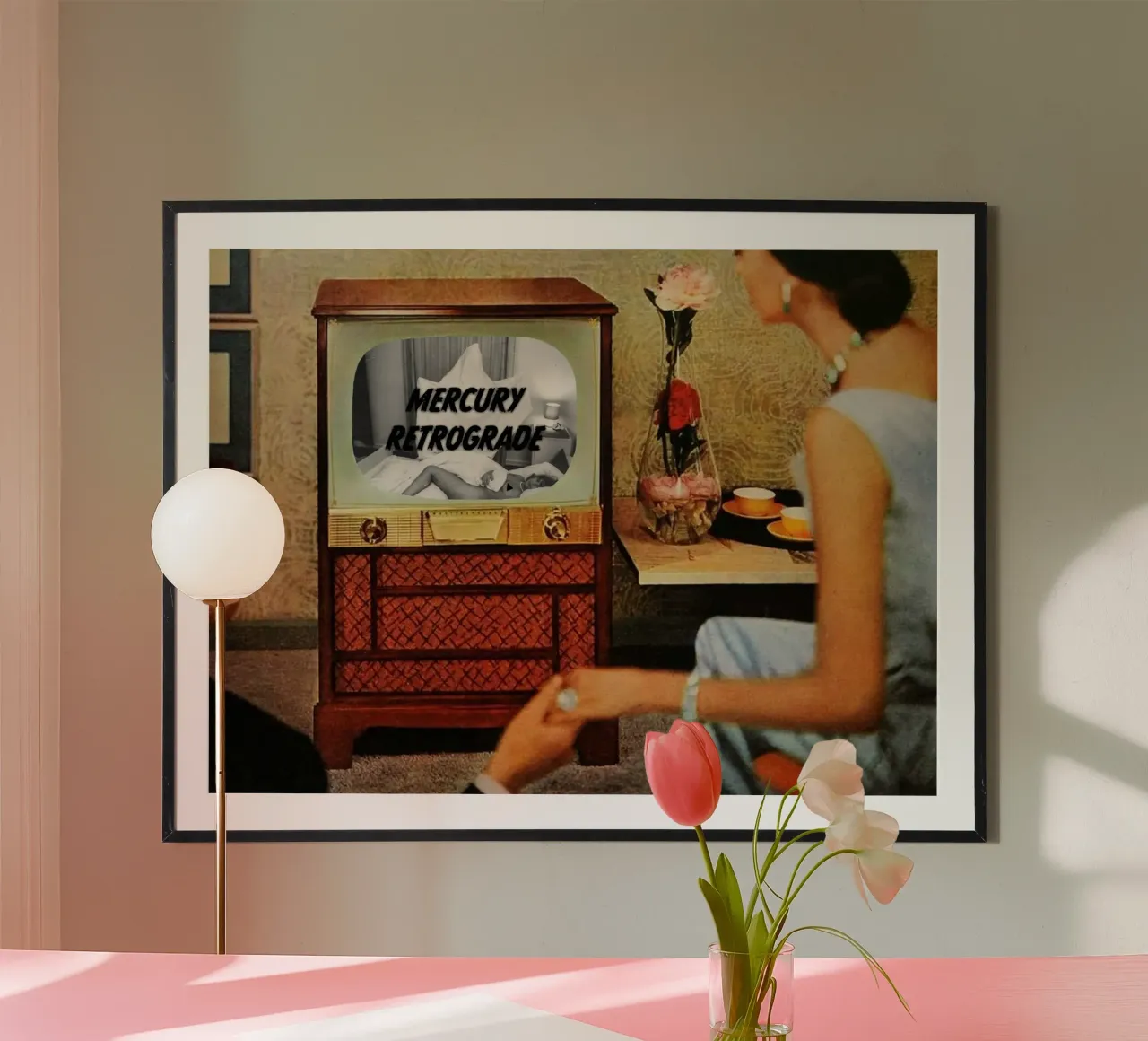Spooky Mercury Retrograde poster con telaio in legno da MsGonzalez