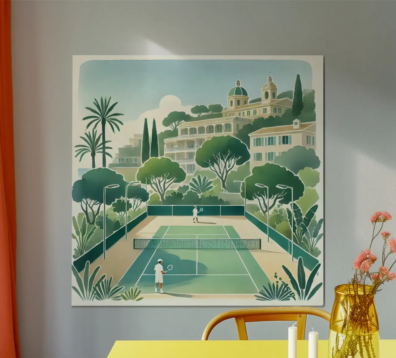 Tennis a Monte Carlo poster con telaio in plastica da Travel with Chris