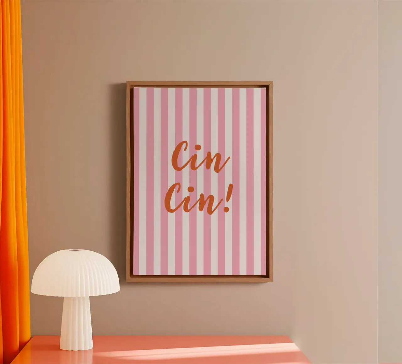 Cin Cin! tela con Cornice a cassetta da Attaboy Dsgn