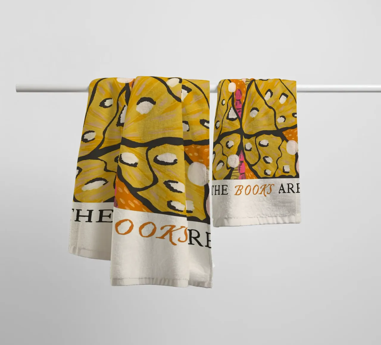 "Home Is Where The Books Are" - Butterfly Abstract Art towel by vintagepod