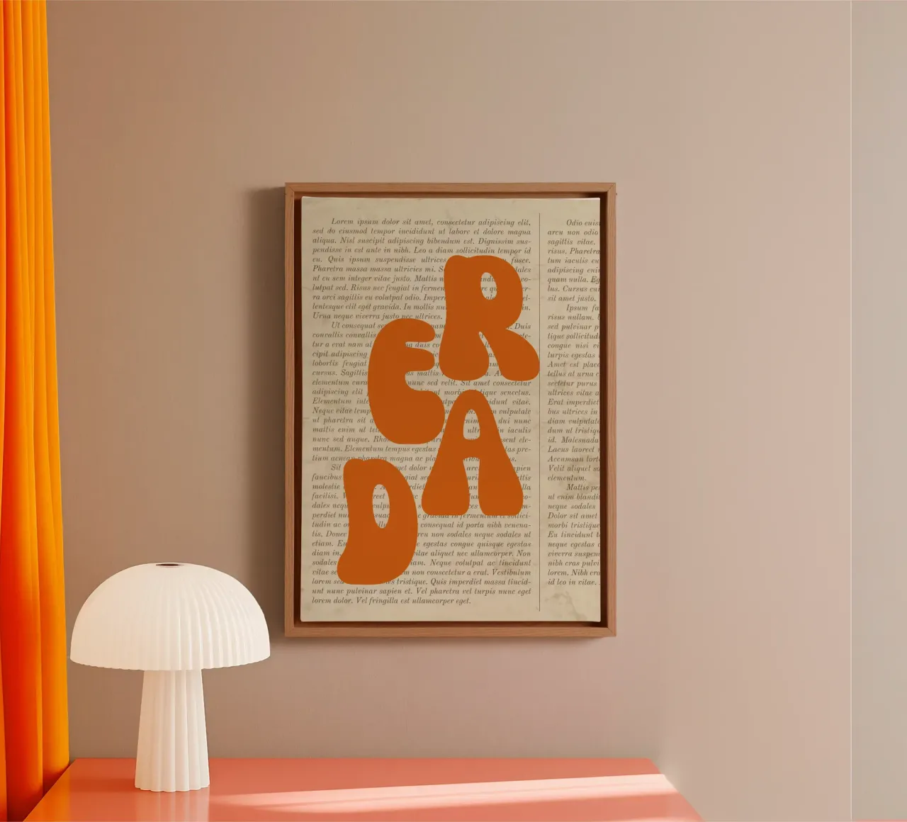 "READ" Literary Text Background Poster canvas with Floater frame by vintagepod