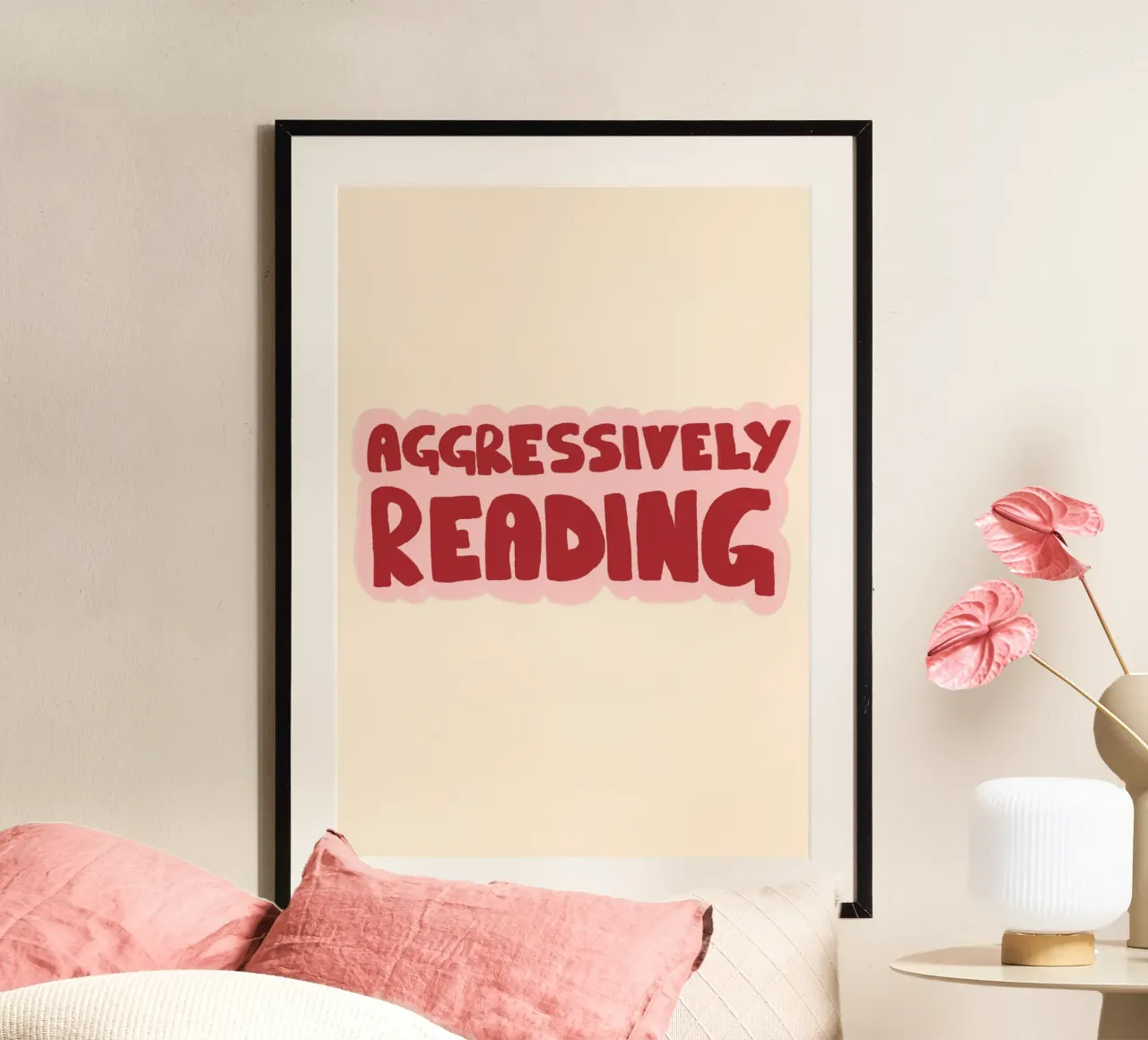 "Leggere aggressivamente" - Stampa d'arte in grassetto poster da vintagepod