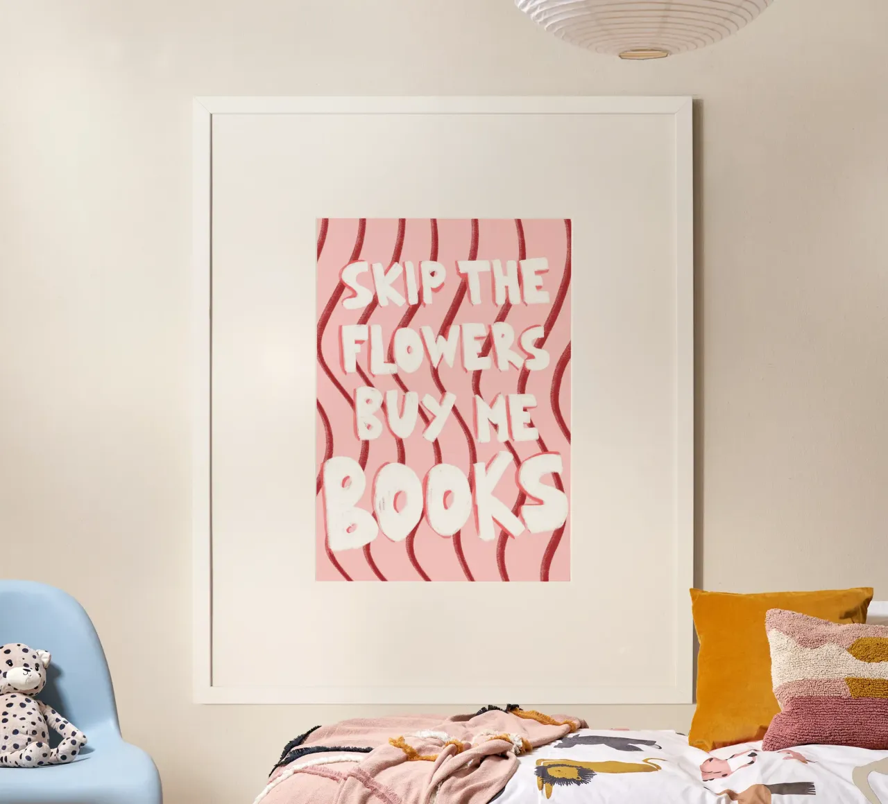 "Sáltate las flores, cómprame libros" - Impresión artística en negrita poster de vintagepod
