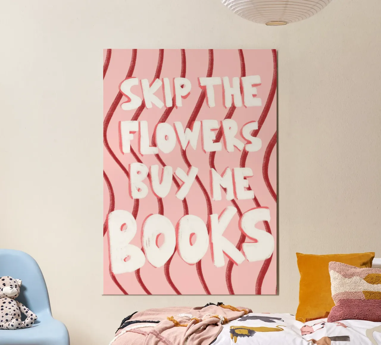 "Sáltate las flores, cómprame libros" - Impresión artística en negrita poster de vintagepod
