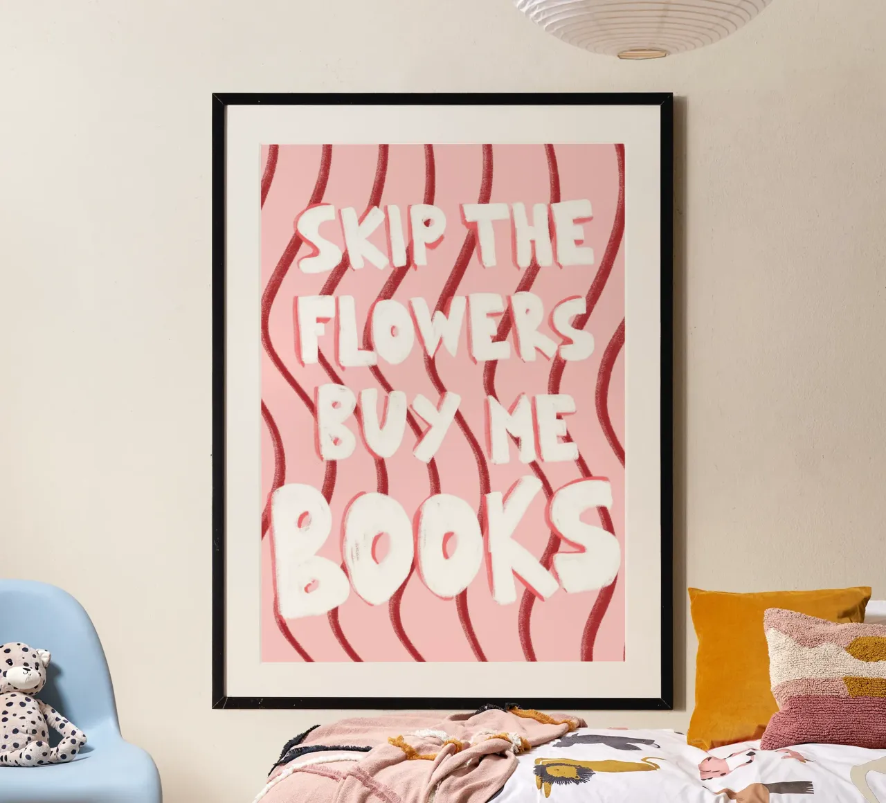 "Sáltate las flores, cómprame libros" - Impresión artística en negrita poster de vintagepod