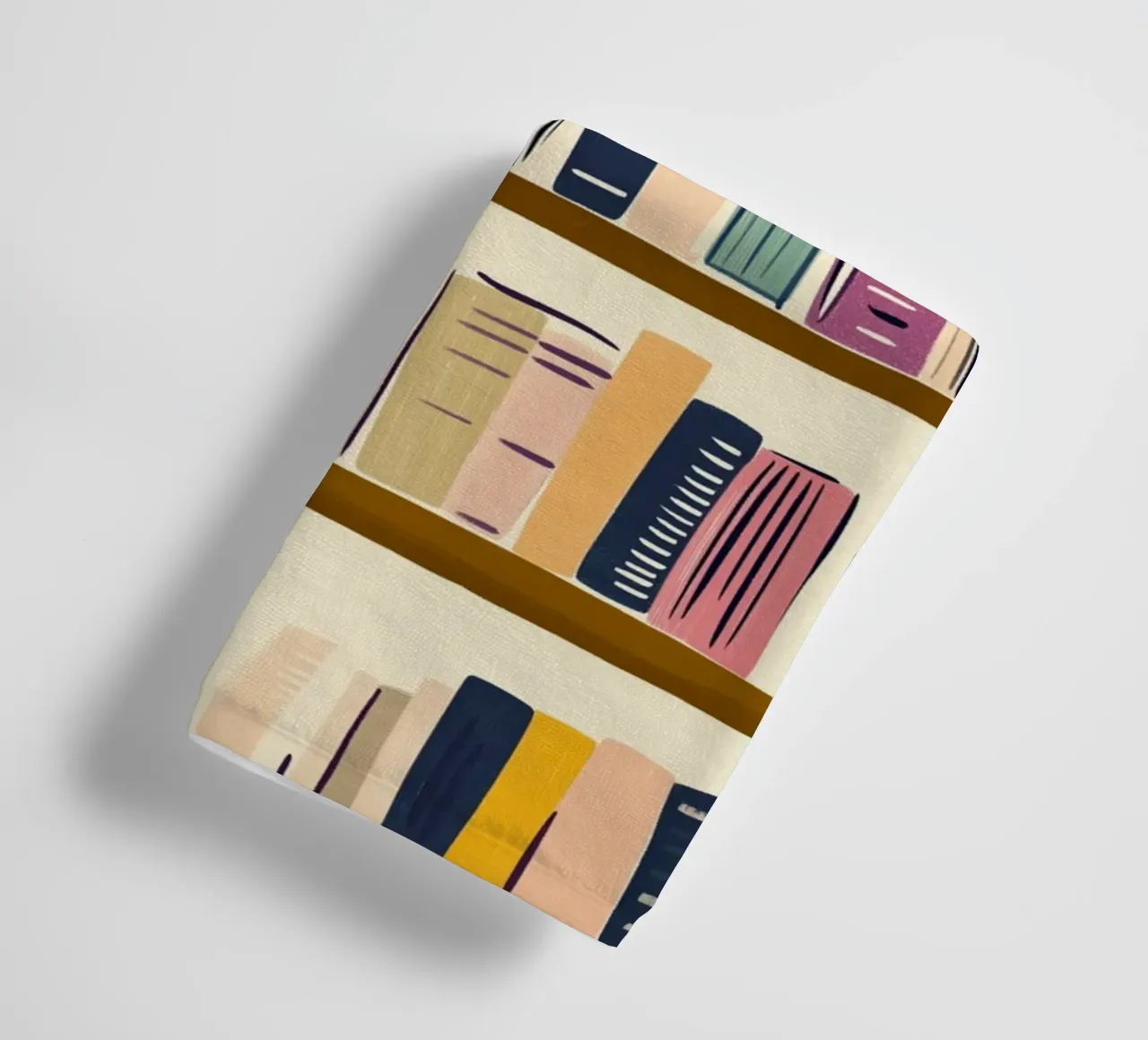 Colorful Bookshelf - Abstract Folk Art Print towel by vintagepod