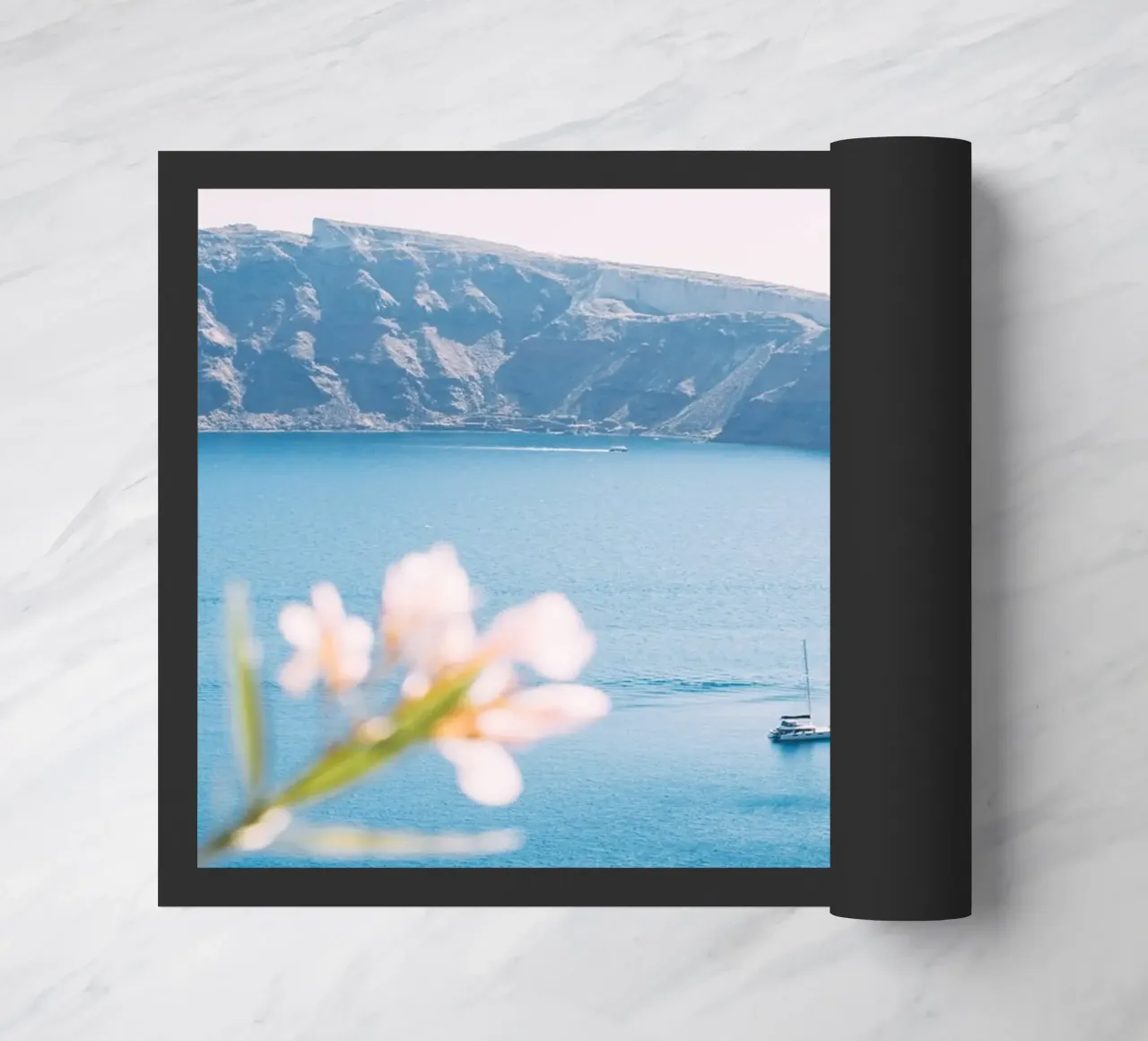 Sailboat in Santorini | Mediterranean sea view zerbino da patiphotography