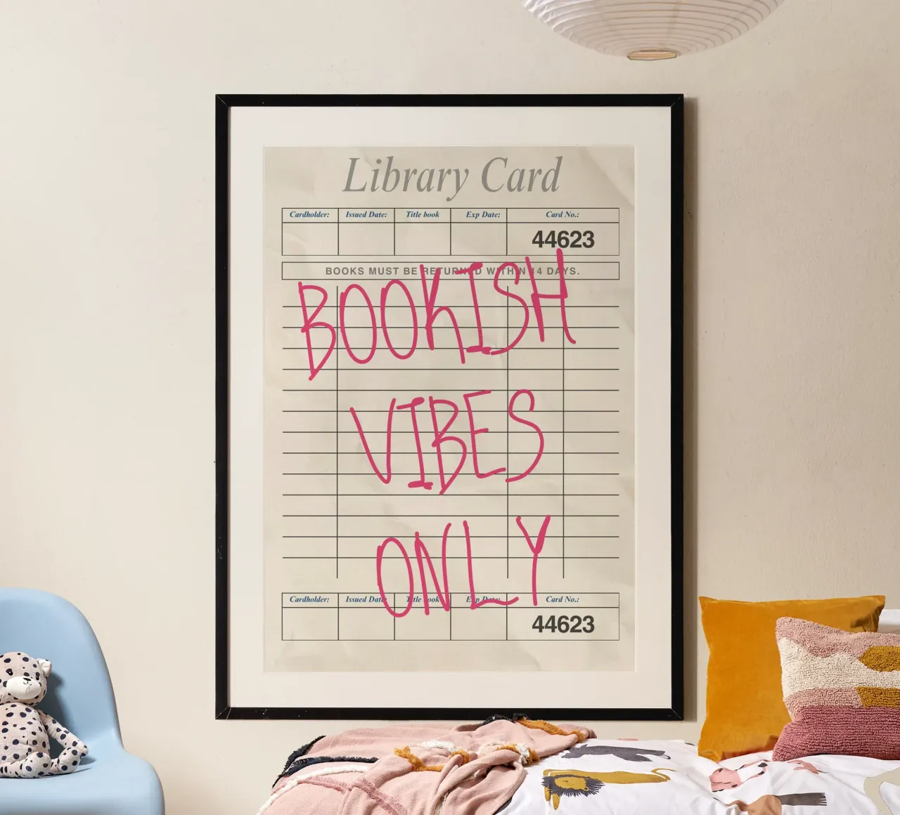 "Bookish Vibes Only" - Poster per la tessera della biblioteca poster da vintagepod