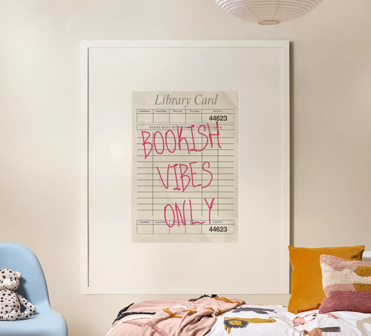 "Bookish Vibes Only" - Poster per la tessera della biblioteca poster da vintagepod
