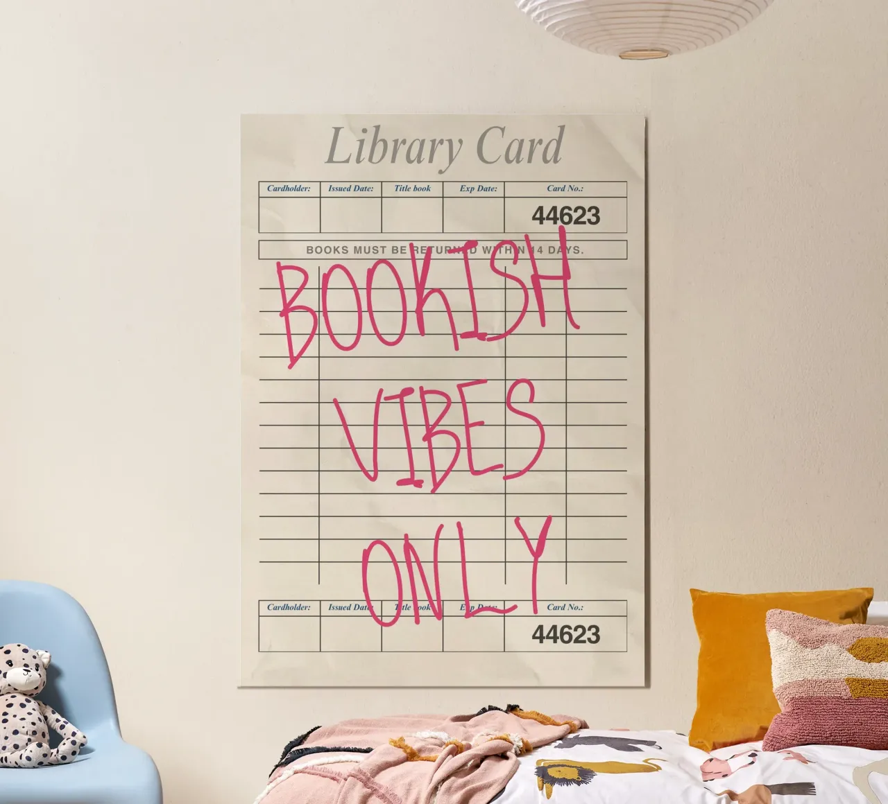 "Bookish Vibes Only" - Poster per la tessera della biblioteca poster da vintagepod