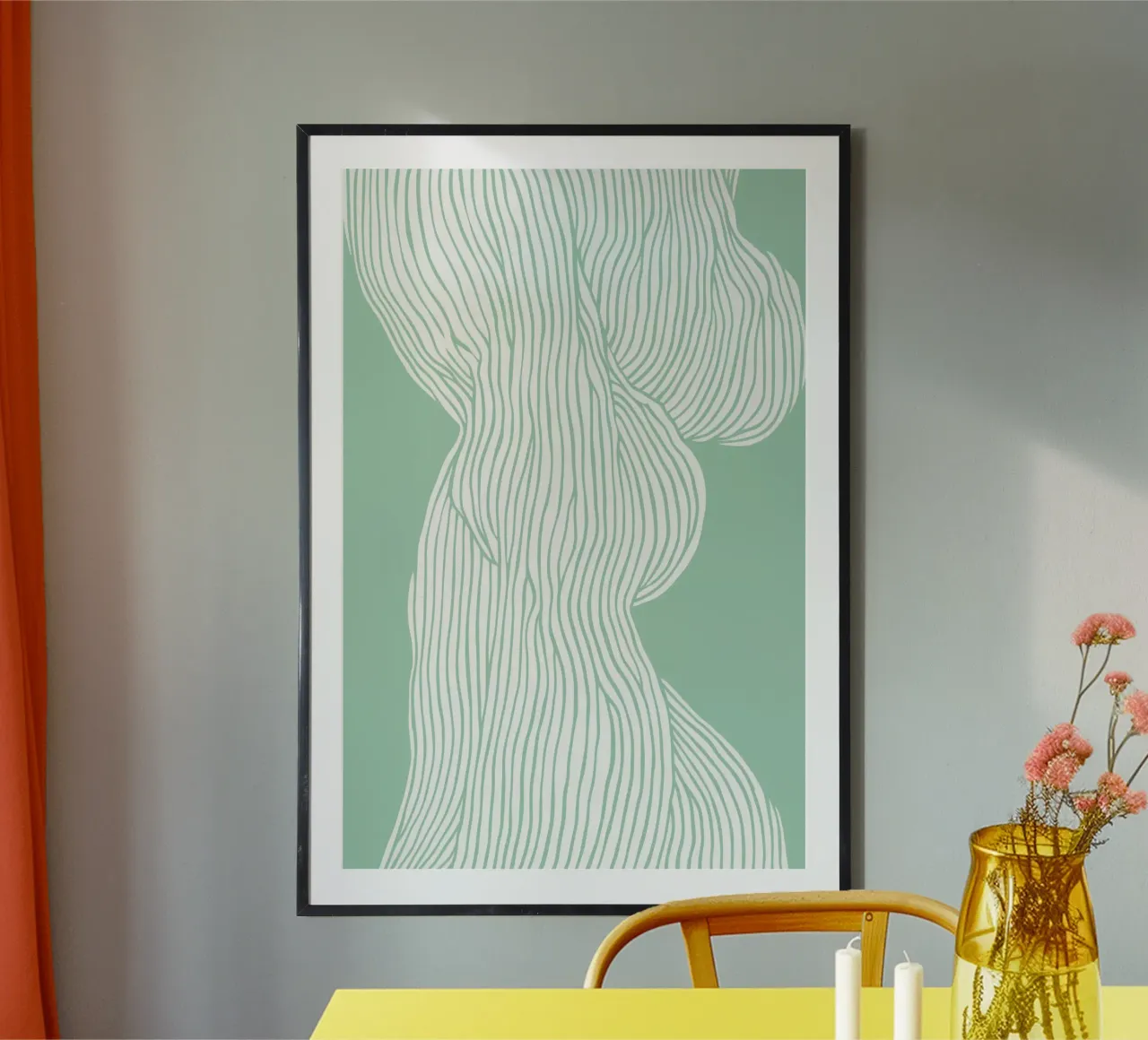 Fibers Mint poster by treechild