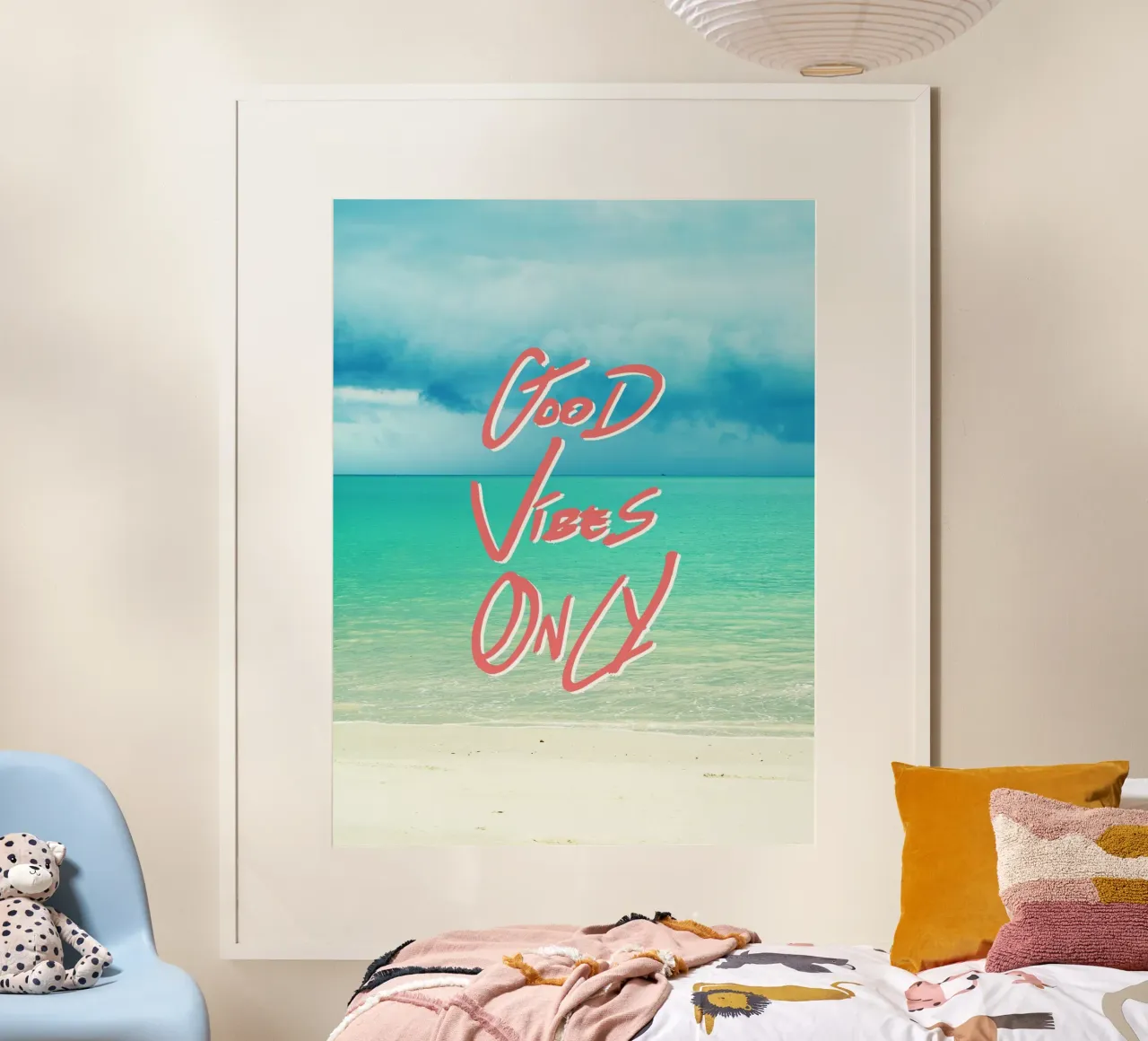 Good Vibes Only - Turquoise Tropical Sandy Beach poster da Stay Positive Design