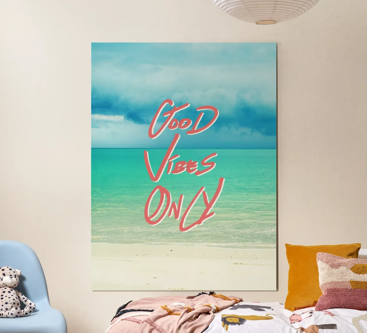 Good Vibes Only - Turquoise Tropical Sandy Beach poster da Stay Positive Design
