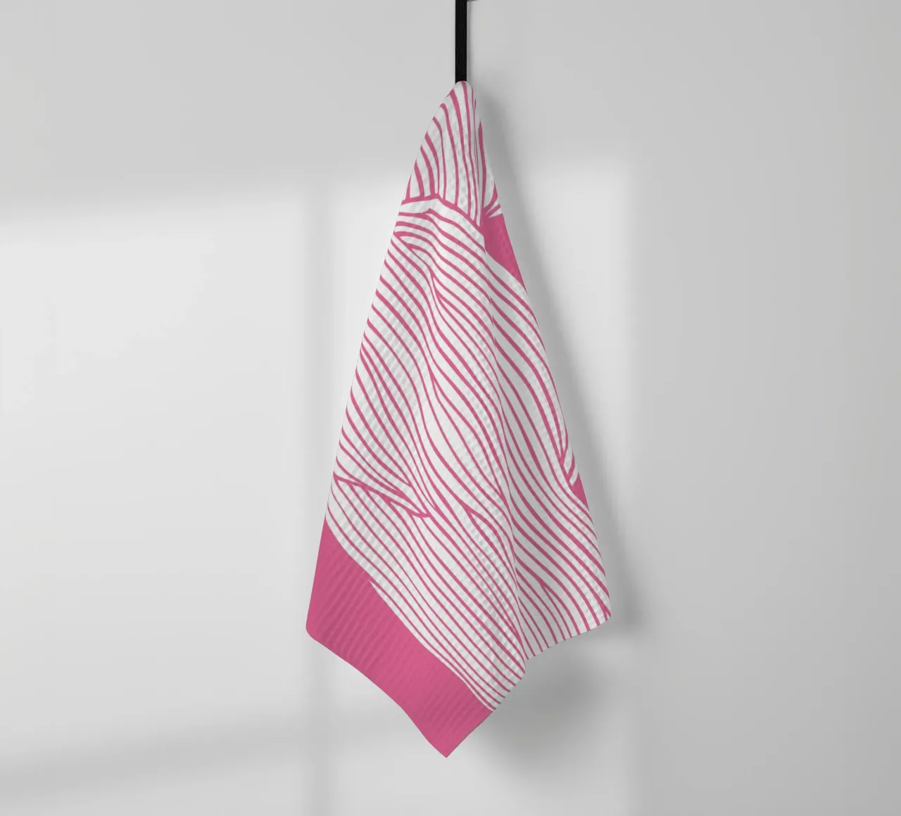 Fibers Pink tea towel by treechild