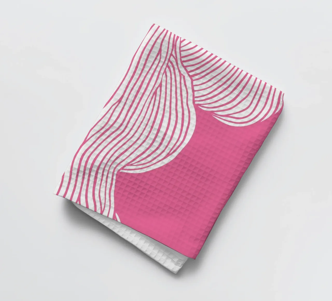 Fibers Pink tea towel by treechild