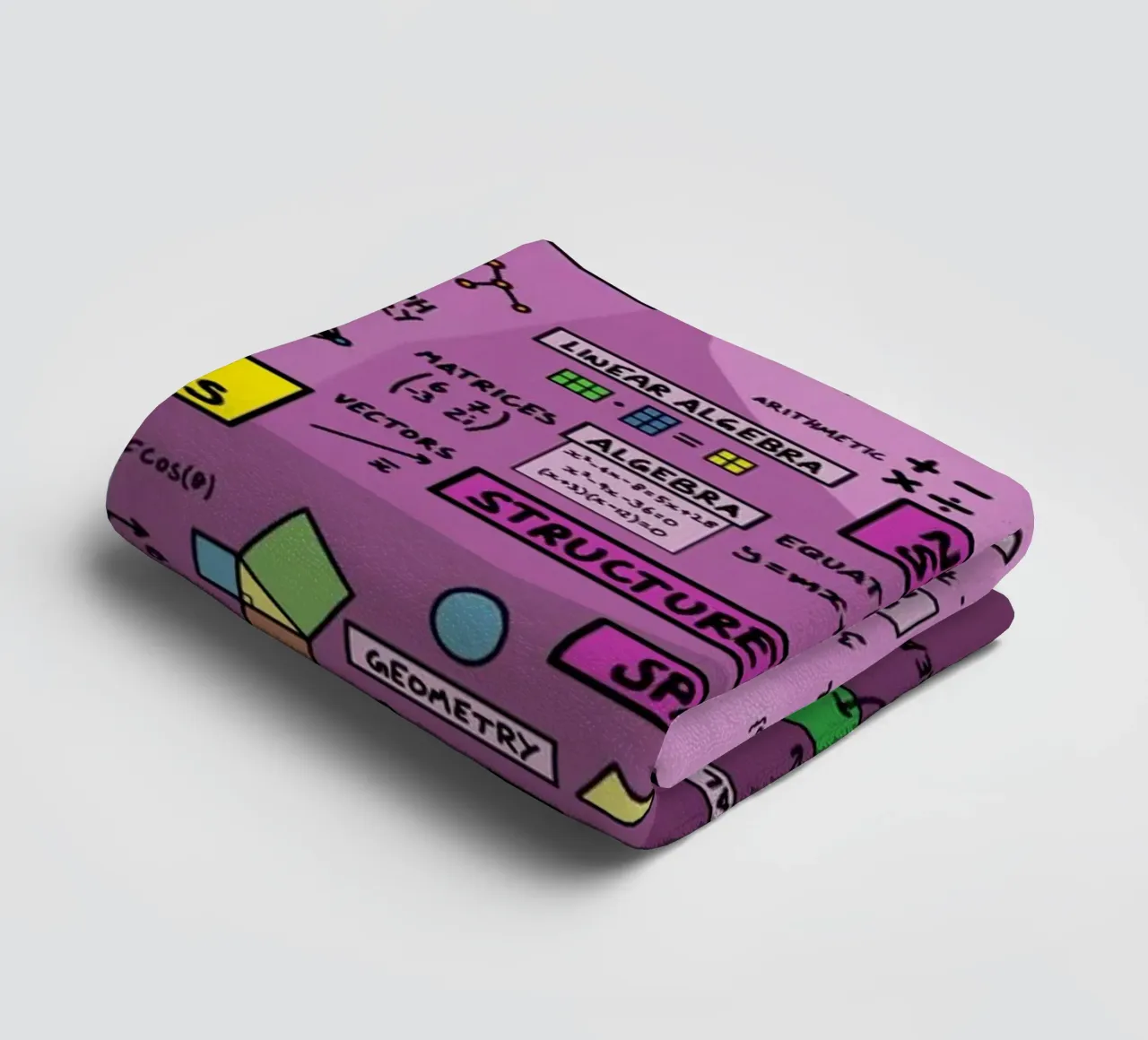 The Map Of Mathematics towel by Kathrin Fuhrman