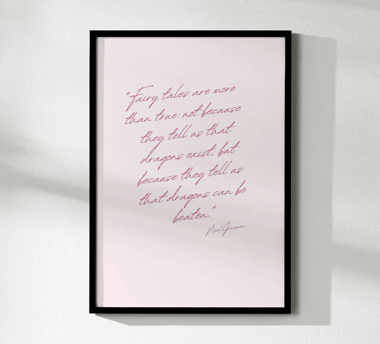 Citazione di Neil Gaiman - Stampa d'arte "I draghi possono essere sconfitti poster da vintagepod