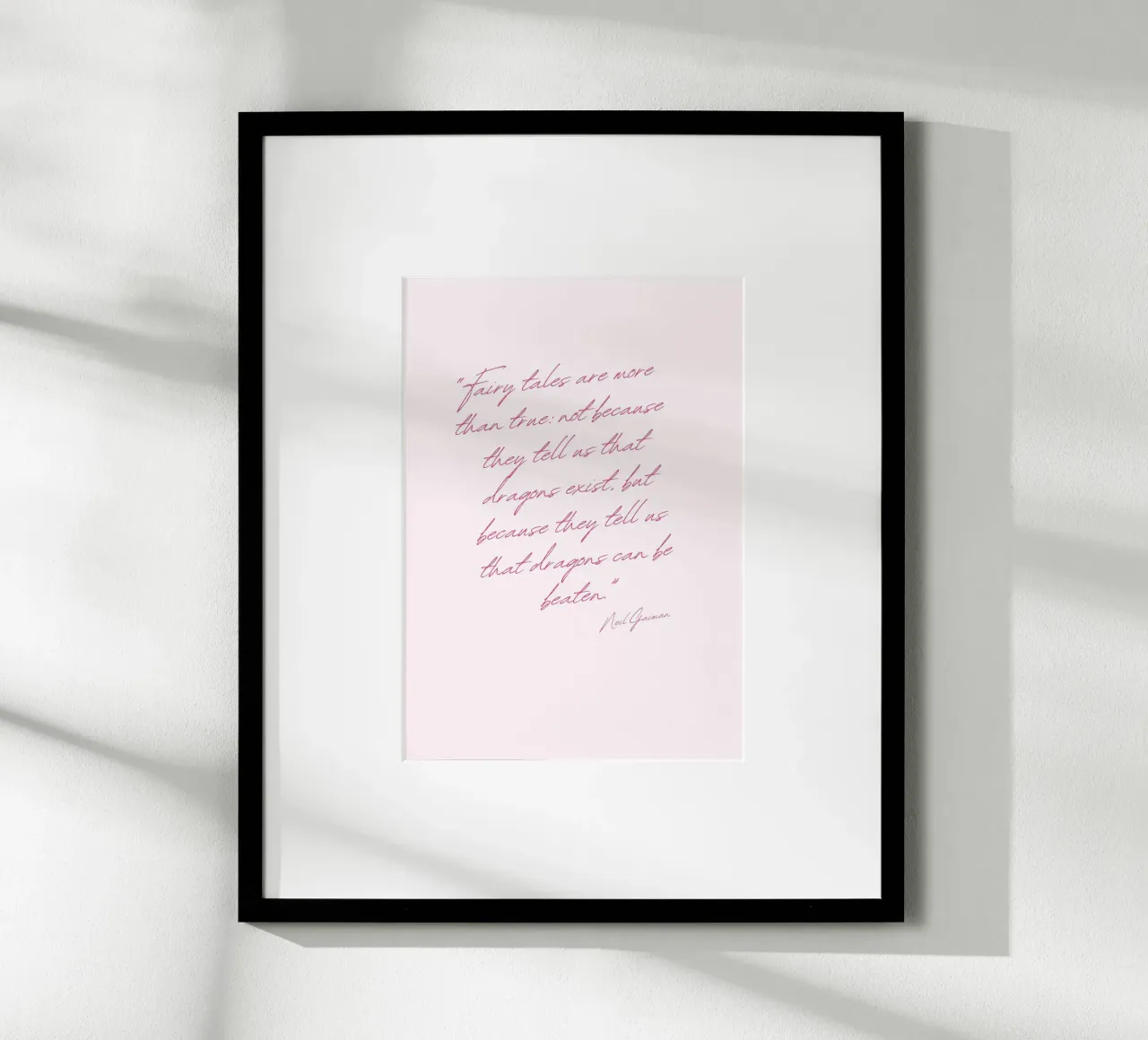 Citazione di Neil Gaiman - Stampa d'arte "I draghi possono essere sconfitti poster da vintagepod