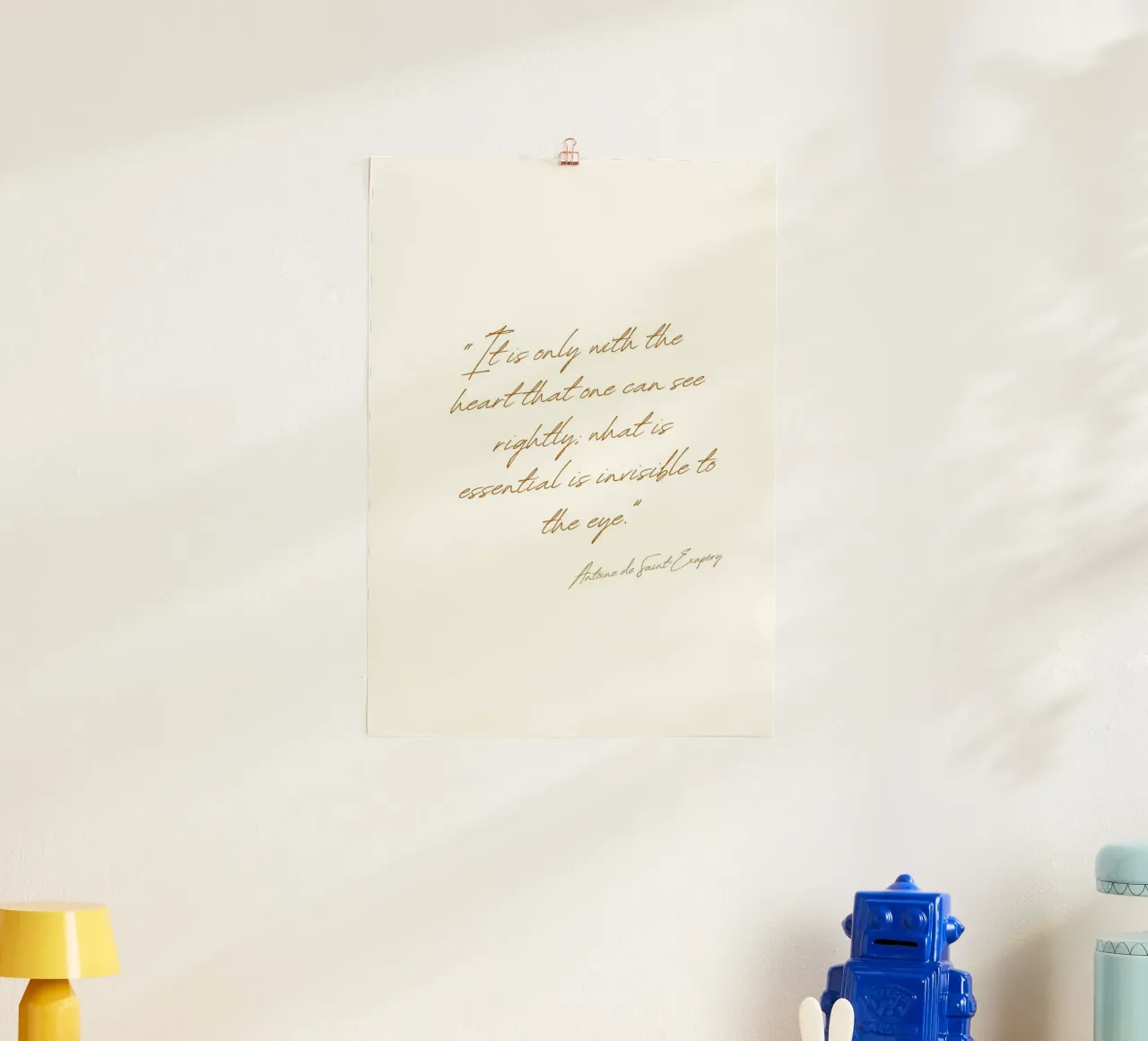 Der Kleine Prinz Zitat - "Unsichtbar für das Auge" Kunstdruck Poster von vintagepod