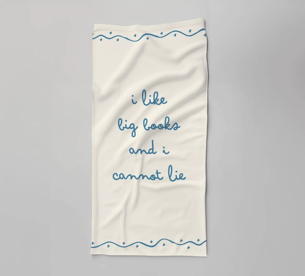 "I Like Big Books and I Cannot Lie" - Funny Book Lover Poste towel by vintagepod
