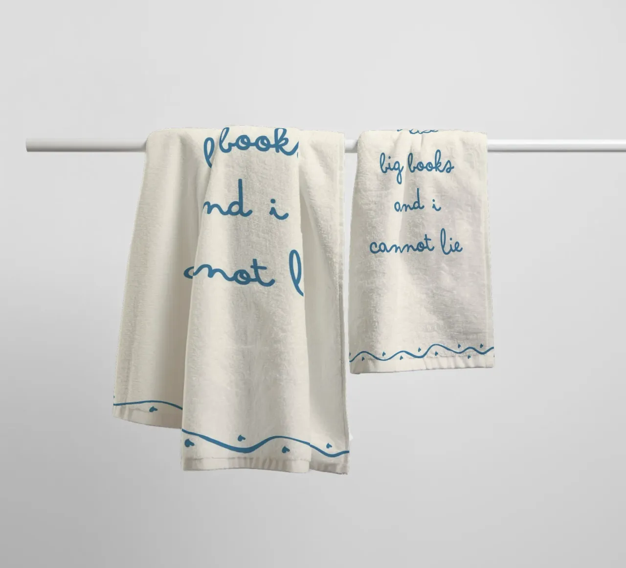 "I Like Big Books and I Cannot Lie" - Funny Book Lover Poste towel by vintagepod