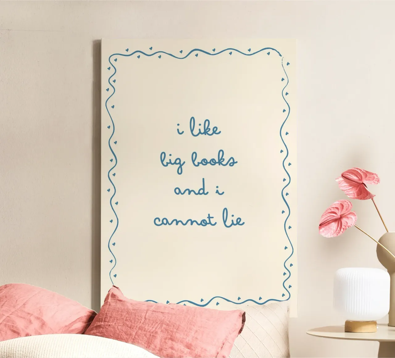 "I Like Big Books and I Cannot Lie" - Funny Book Lover Poste canvas with Floater frame by vintagepod
