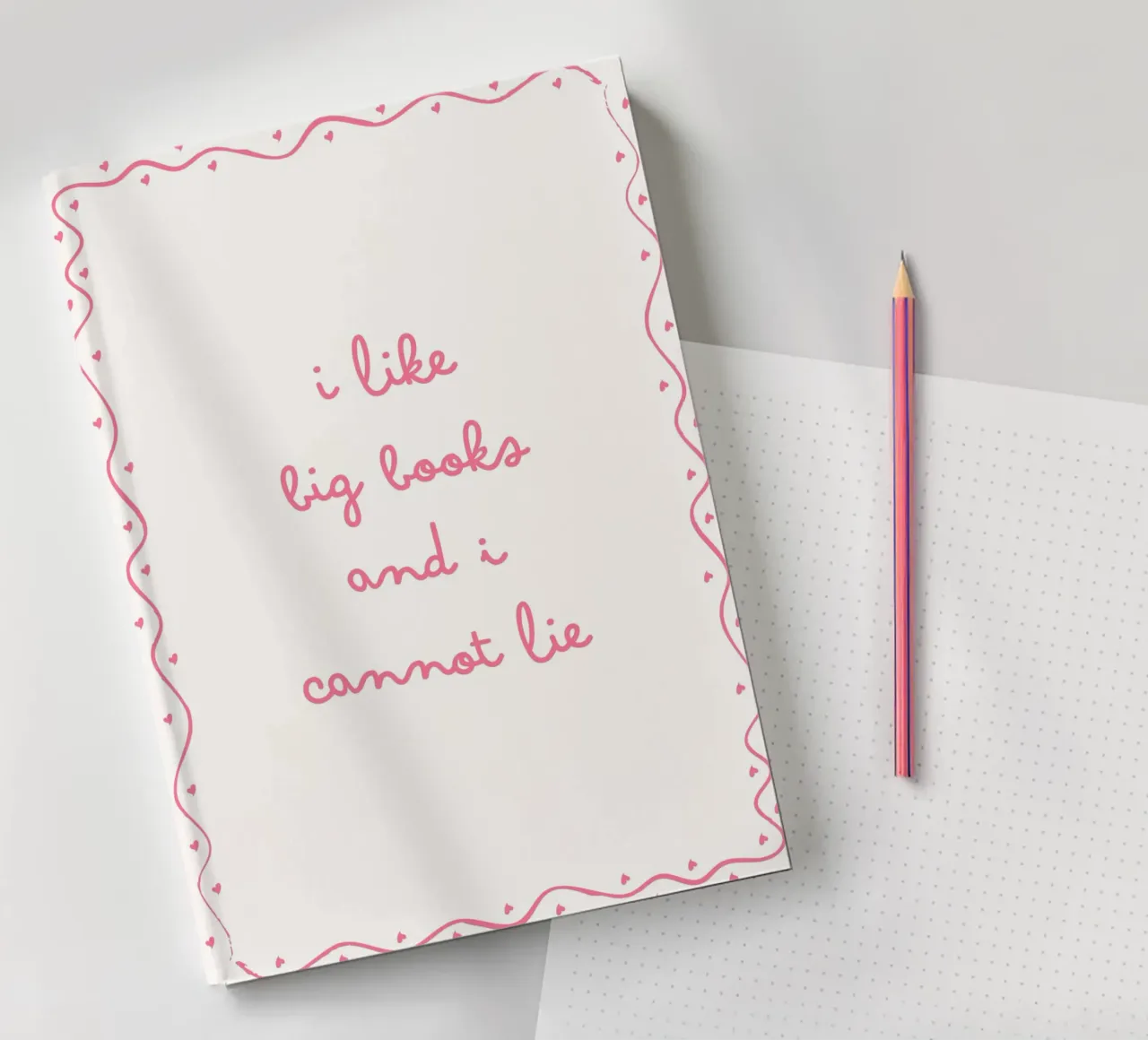 "I Like Big Books and I Cannot Lie" - Funny Pink Poster notebook by vintagepod