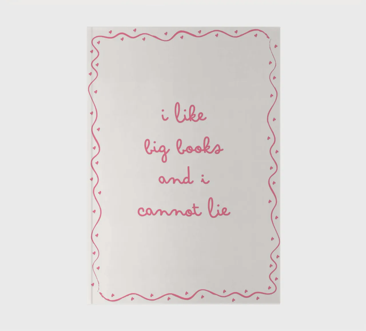 "I Like Big Books and I Cannot Lie" - Funny Pink Poster notebook by vintagepod