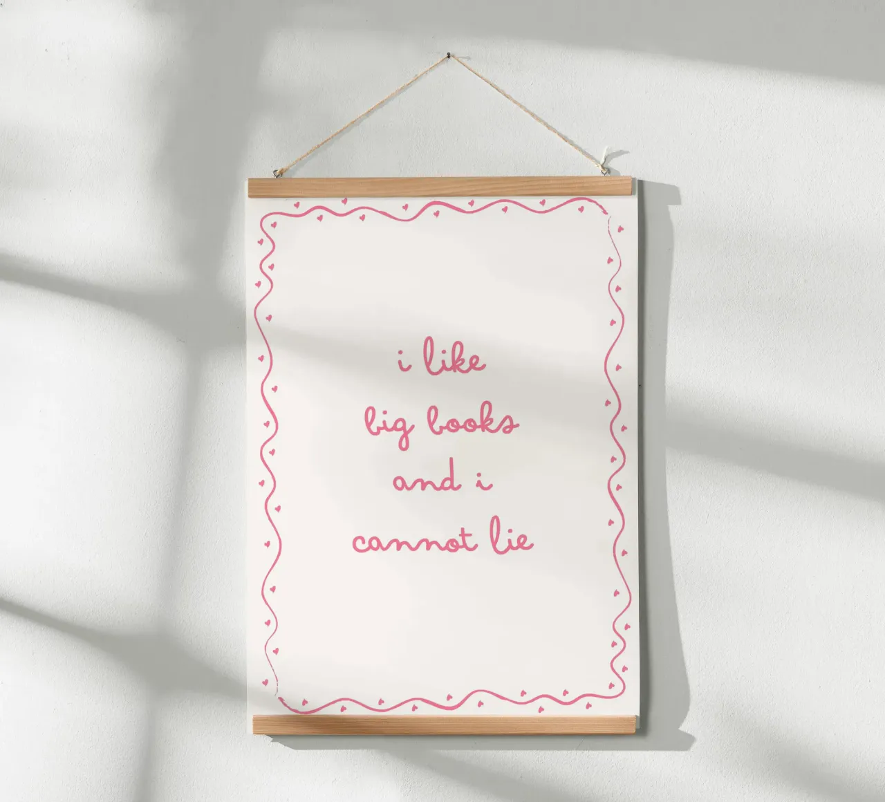 "I Like Big Books and I Cannot Lie" - Funny Pink Poster poster by vintagepod