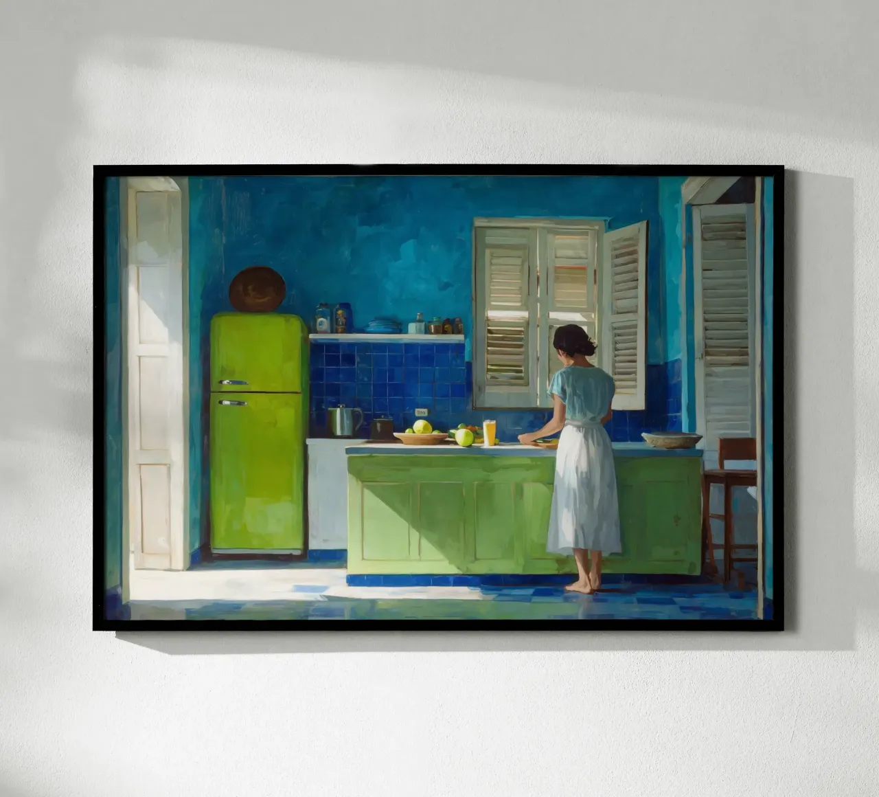 Cucina Lime poster con telaio in alluminio da Art Center