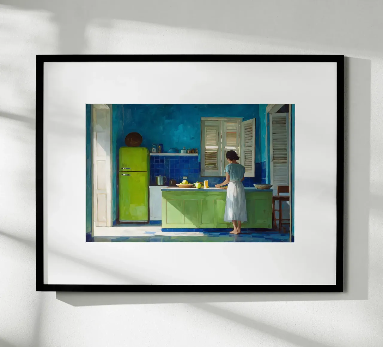 Cucina Lime poster con telaio in alluminio da Art Center