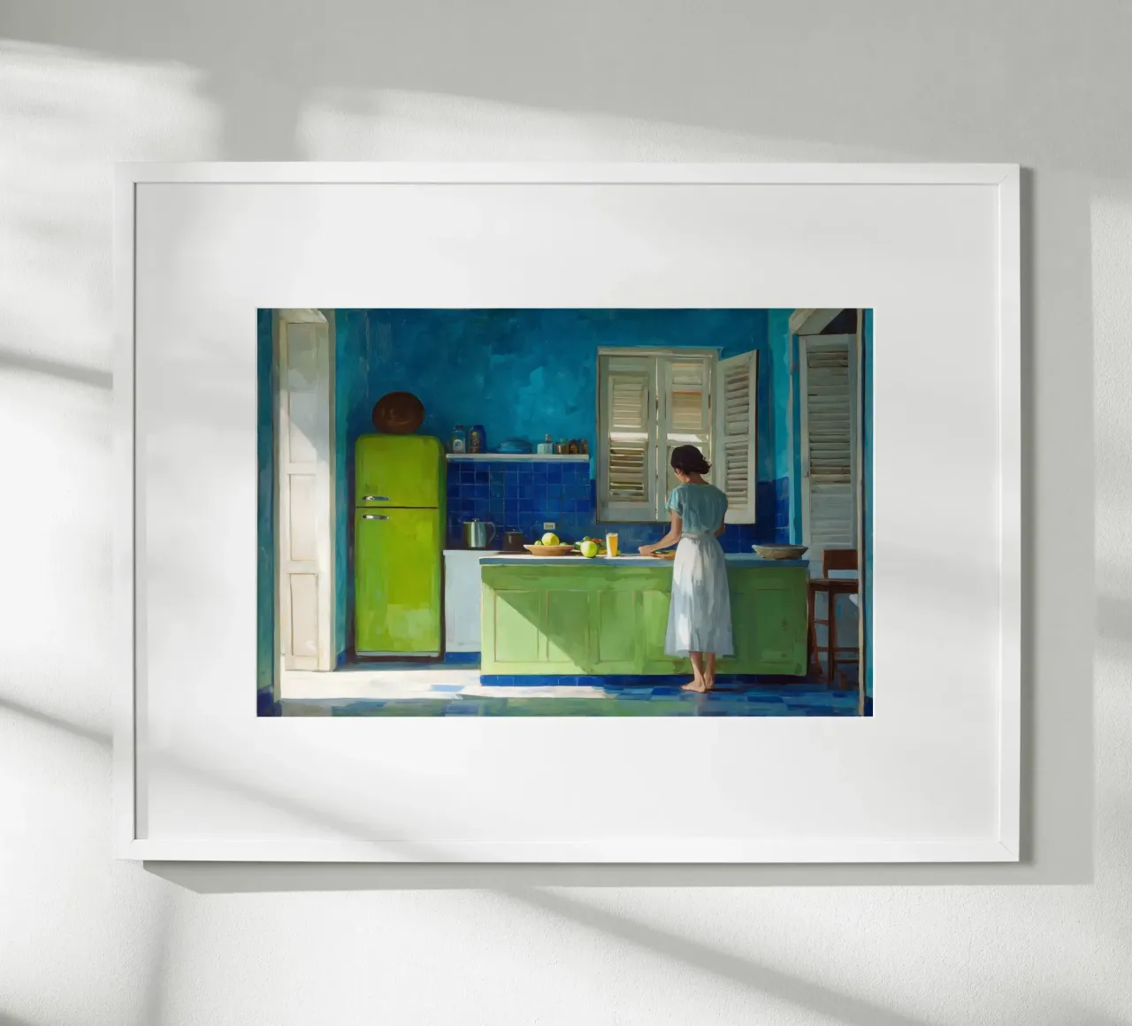 Cucina Lime poster con telaio in alluminio da Art Center