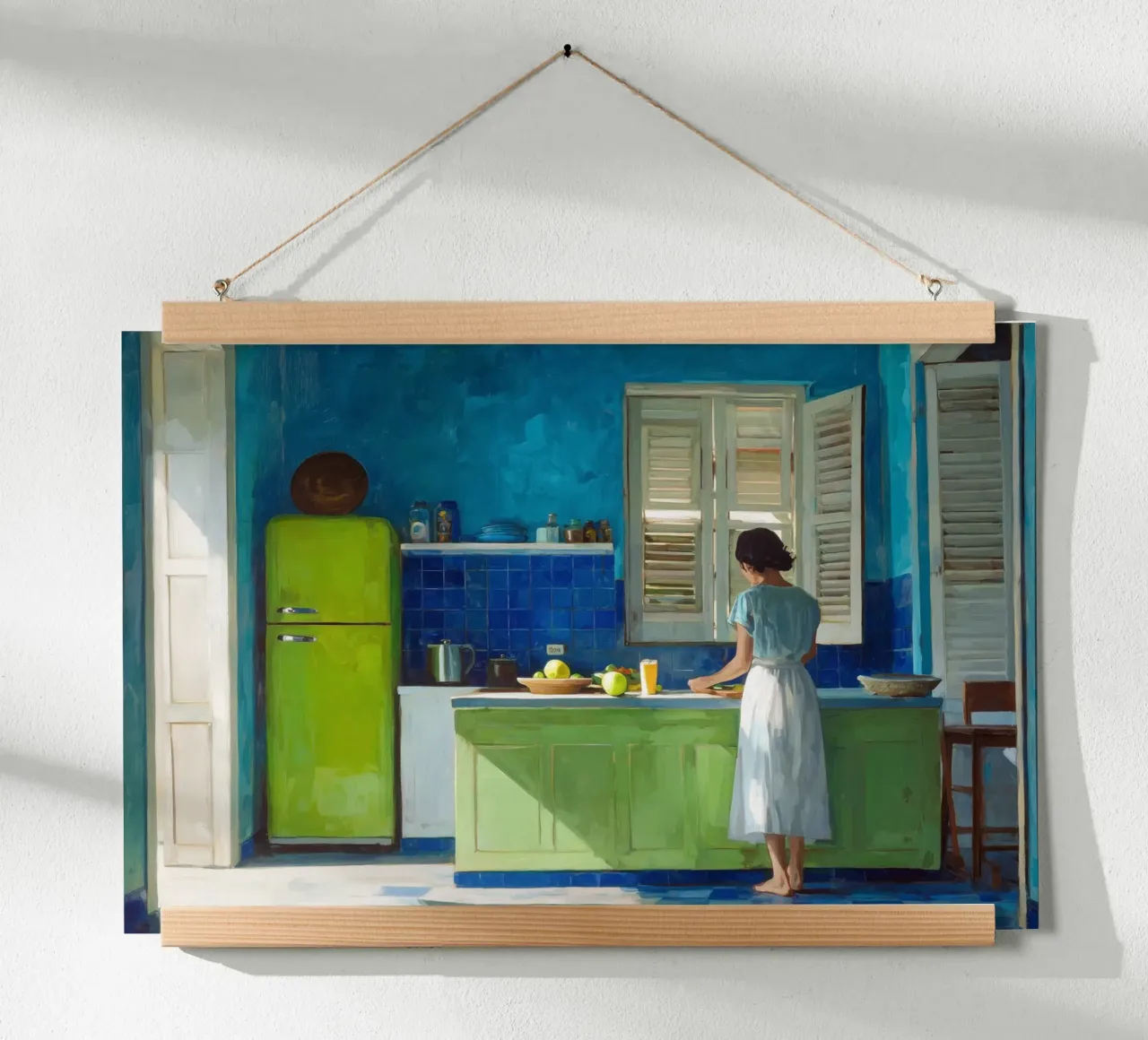 Cucina Lime poster con telaio in alluminio da Art Center