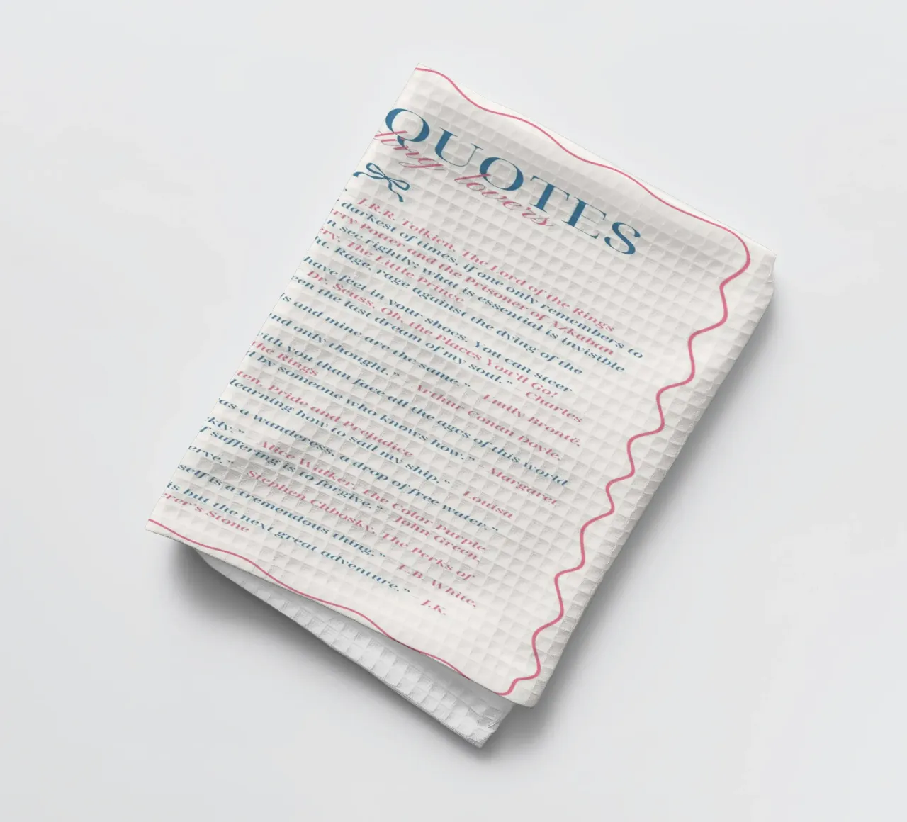 Citations de livres classiques pour les amoureux de la lecture - Art Print torchon de vintagepod
