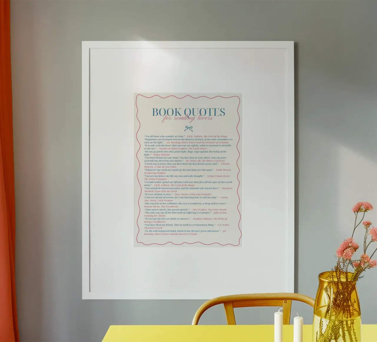 Citations de livres classiques pour les amoureux de la lecture - Art Print poster de vintagepod