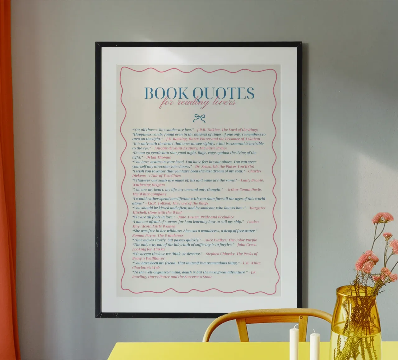Citations de livres classiques pour les amoureux de la lecture - Art Print poster de vintagepod