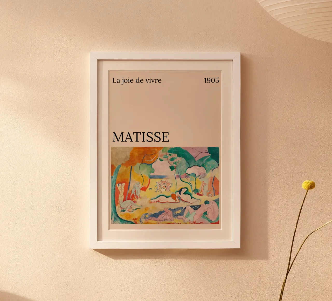 Henry Matisse - La gioia di vivere - poster poster con telaio in alluminio da the red studio