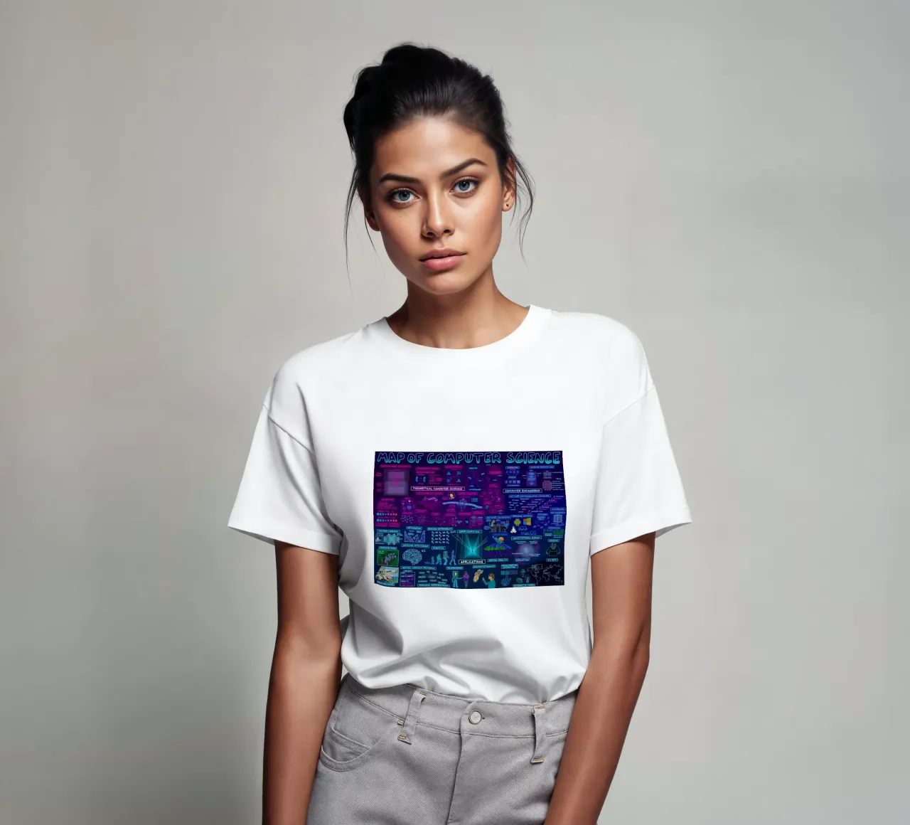 Map Of Computer Science t-shirt by Kathrin Fuhrman