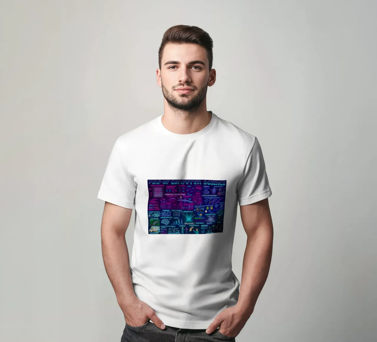 Map Of Computer Science t-shirt by Kathrin Fuhrman