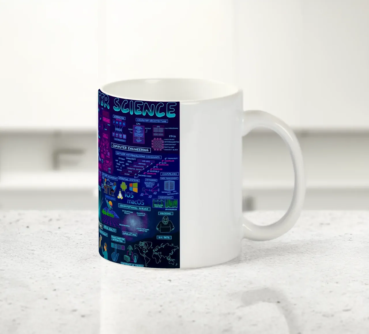 Mappa dell'informatica tazza in ceramica da Kathrin Fuhrman