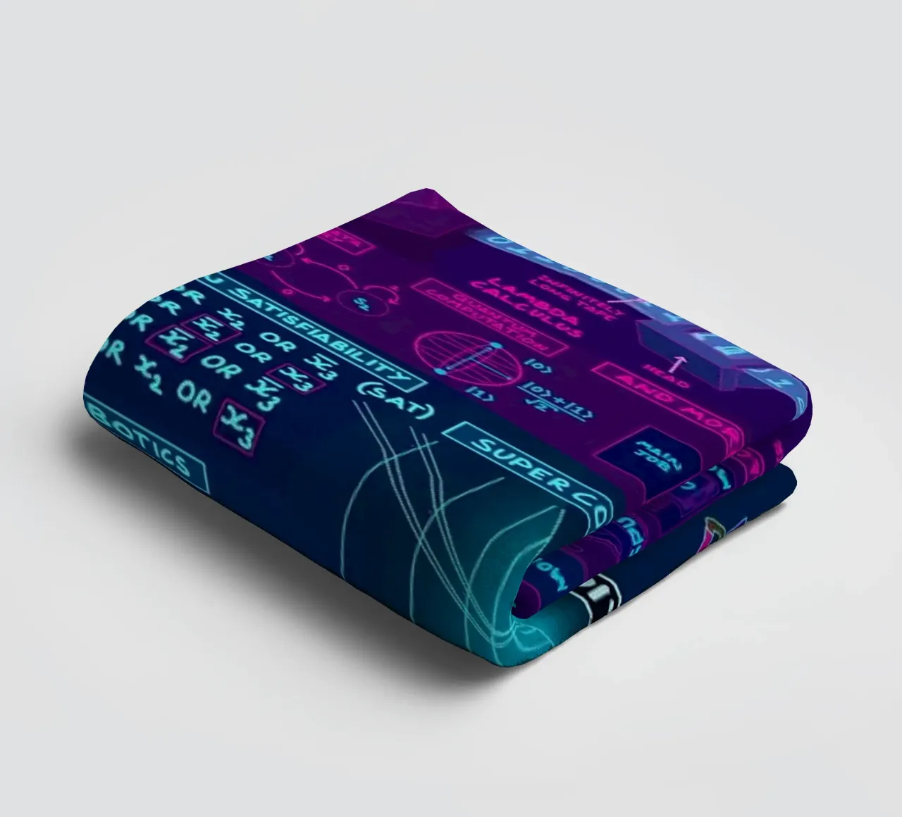 Map Of Computer Science towel by Kathrin Fuhrman
