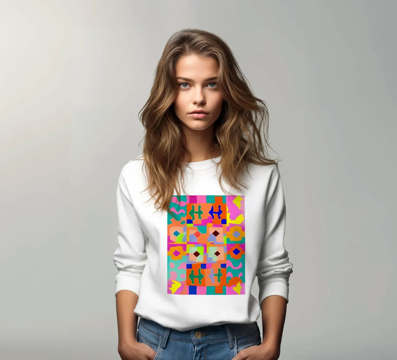 Neon Peru Pattern sweatshirt by treechild