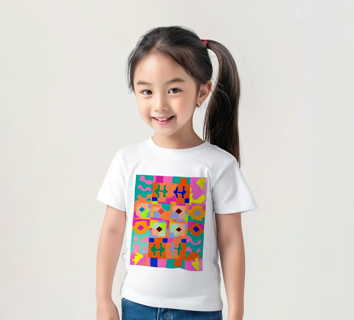 Neon Peru Pattern kinder t-shirt van treechild