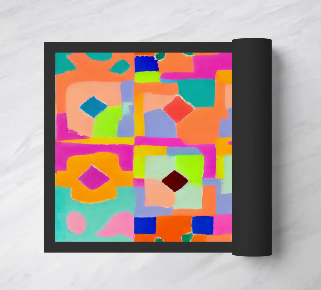 Neon Peru Pattern doormat by treechild