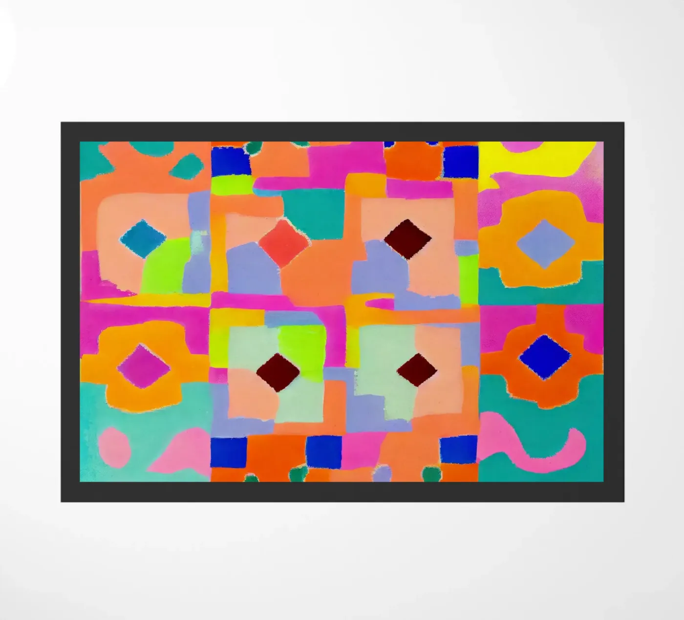 Neon Peru Pattern doormat by treechild
