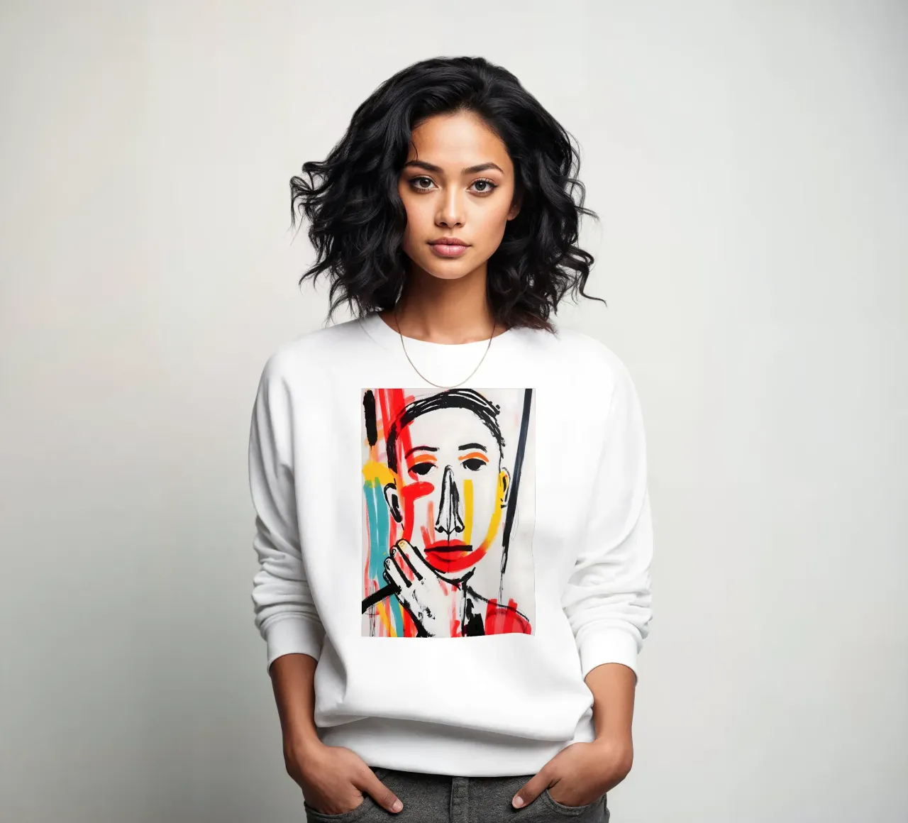Strokes of Thought felpa da Kunst und Kontrast