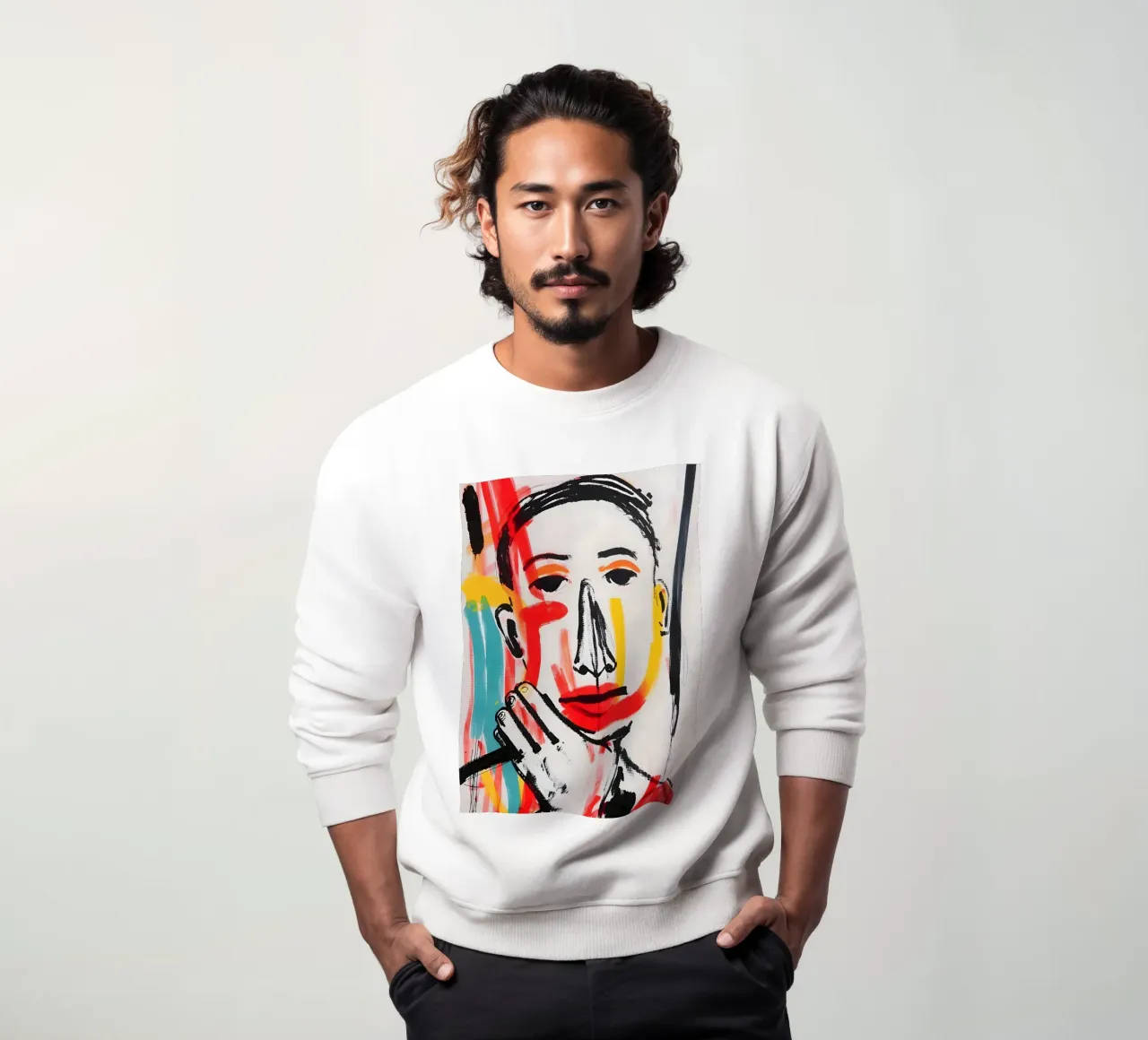 Strokes of Thought felpa da Kunst und Kontrast